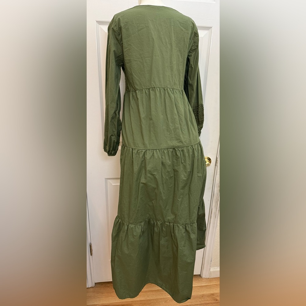 Zara Olive Green Maxi Dress - Picture 5 of 6